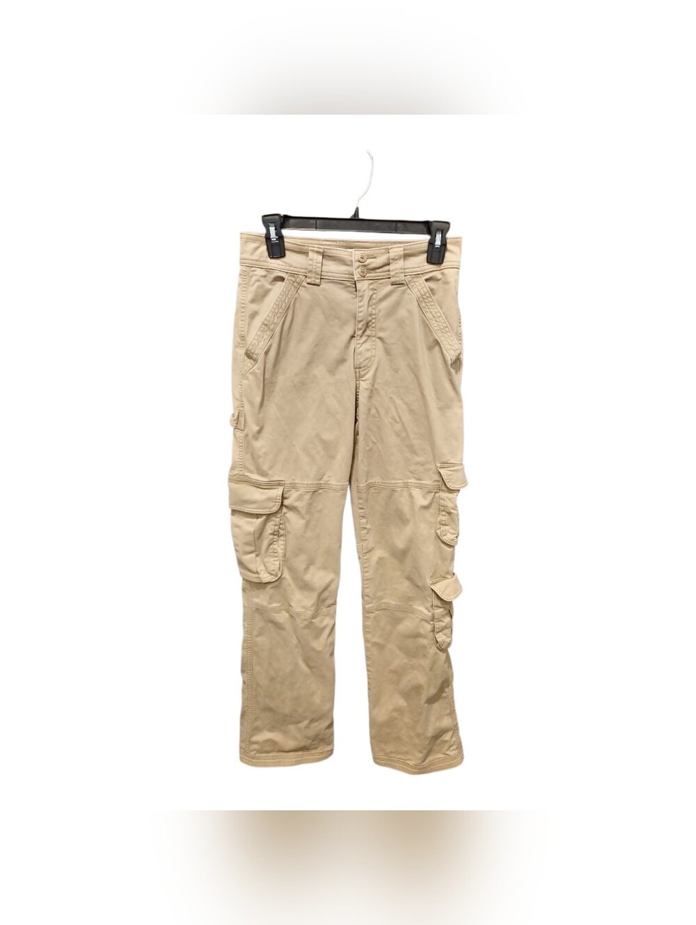 Abercrombie & Fitch Women's Size 2 LONG Cargo Pants Khaki Tan High Waist